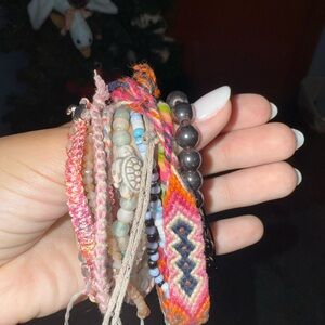 Colorful Beaded and Woven Bracelet Set